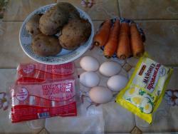 Слоеный салат с крабовыми палочками