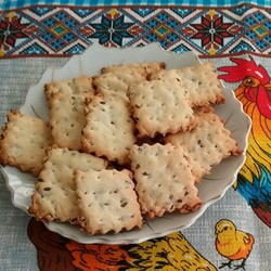 Крекеры на муке с водой и семенами льна