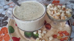 название картинки Крем-суп из шампиньонов с домашними гренками