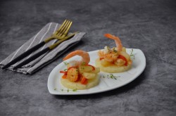 название картинки Креветки с ананасами