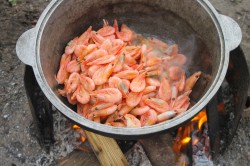 Креветки в казане на костре - шаг 4