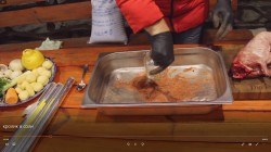 Кролик под Солью в казане на костре