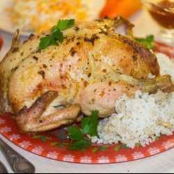 Курица фаршированная рисом в духовке