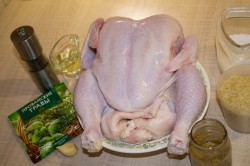 Курица фаршированная рисом в духовке