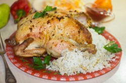 Курица фаршированная рисом в духовке