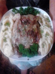 название картинки Фаршированная курица в духовке