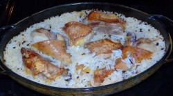 Курица с чесноком на рисовой подушке - шаг 5