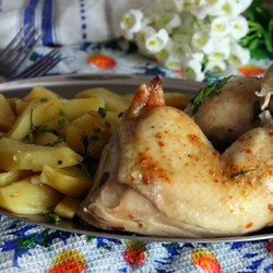 Курица с картошкой в микроволновке