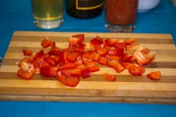 Курица тушеная с грибами и овощами