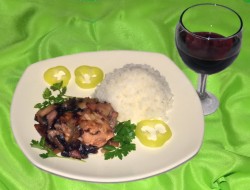 Курица в красном вине