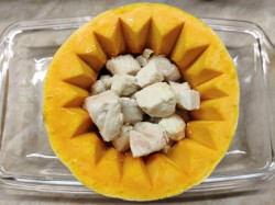 Курица в тыкве запеченная в духовке