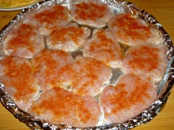 название картинки Куриная грудка с грибами и сыром в духовке