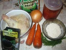 Куриная подливка на муке