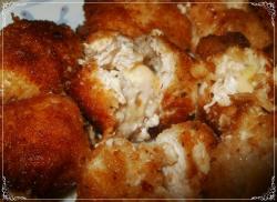 название картинки Куриные наггетсы с сыром на сковороде