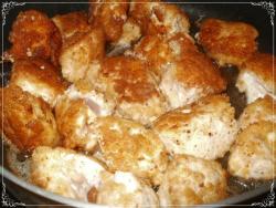 название картинки Куриные наггетсы с сыром на сковороде