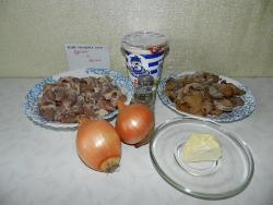 название картинки куриные сердечки с грибами в сметане