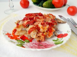 название картинки Куриное филе с картошкой в духовке