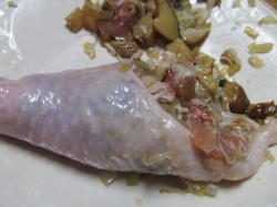 название картинки Куриные голени фаршированные грибами