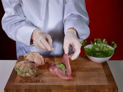 Куриные котлеты тапака с зеленью - шаг 9