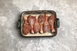 Куриные ножки с грибами в духовке