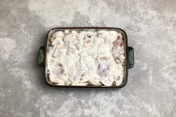 Куриные ножки с грибами в духовке