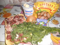 название картинки Куриные сердечки в сырном соусе