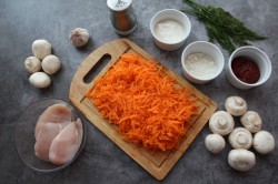 название картинки Куриный гуляш с шампиньонами