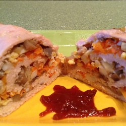 Куриный рулет с грибами