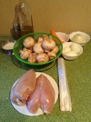 название картинки Куриный рулет с грибами