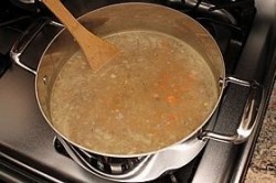 Куриный сливочный суп с овощами