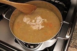 Куриный сливочный суп с овощами