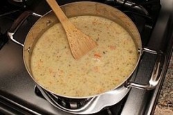 Куриный сливочный суп с овощами