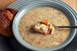 Куриный сливочный суп с овощами