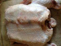 Курица Галантин, фаршированная блинами