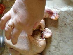 Курица Галантин, фаршированная блинами