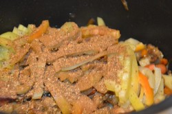 Лагман из говядины в мультиварке