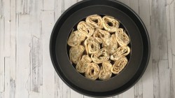 Лаваш с творогом и сыром в духовке