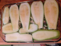 Лазанья из кабачков с грибами