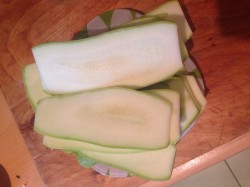 Лазанья из кабачков с грибами