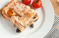 Лазанья с сыром и грибами