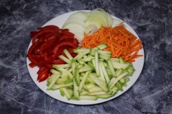 название картинки Лечо из кабачков на зиму