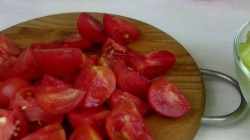 Лечо из перца и помидор с яйцом и фаршем