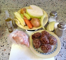 Ленивые голубцы с куриным фаршем в мультиварке