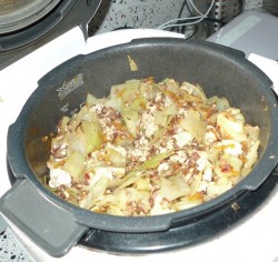 Ленивые голубцы с куриным фаршем в мультиварке