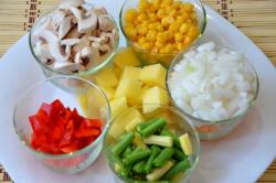 Куриный овощной суп