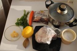Лимонная уха из семги - шаг 1