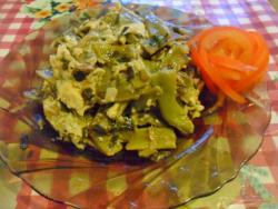 Лобио из стручковой фасоли с яйцом по-грузински