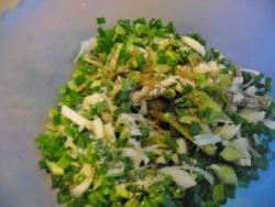 Лобио из стручковой фасоли с яйцом по-грузински