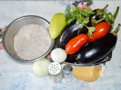 название картинки Лодочки из баклажанов в духовке с фаршем
