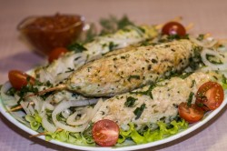 Люля-кебаб из куриного фарша в духовке